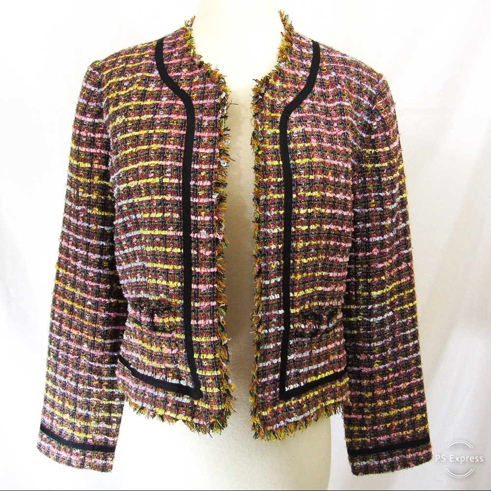 Parisian Style Rainbow Boucle Blazer